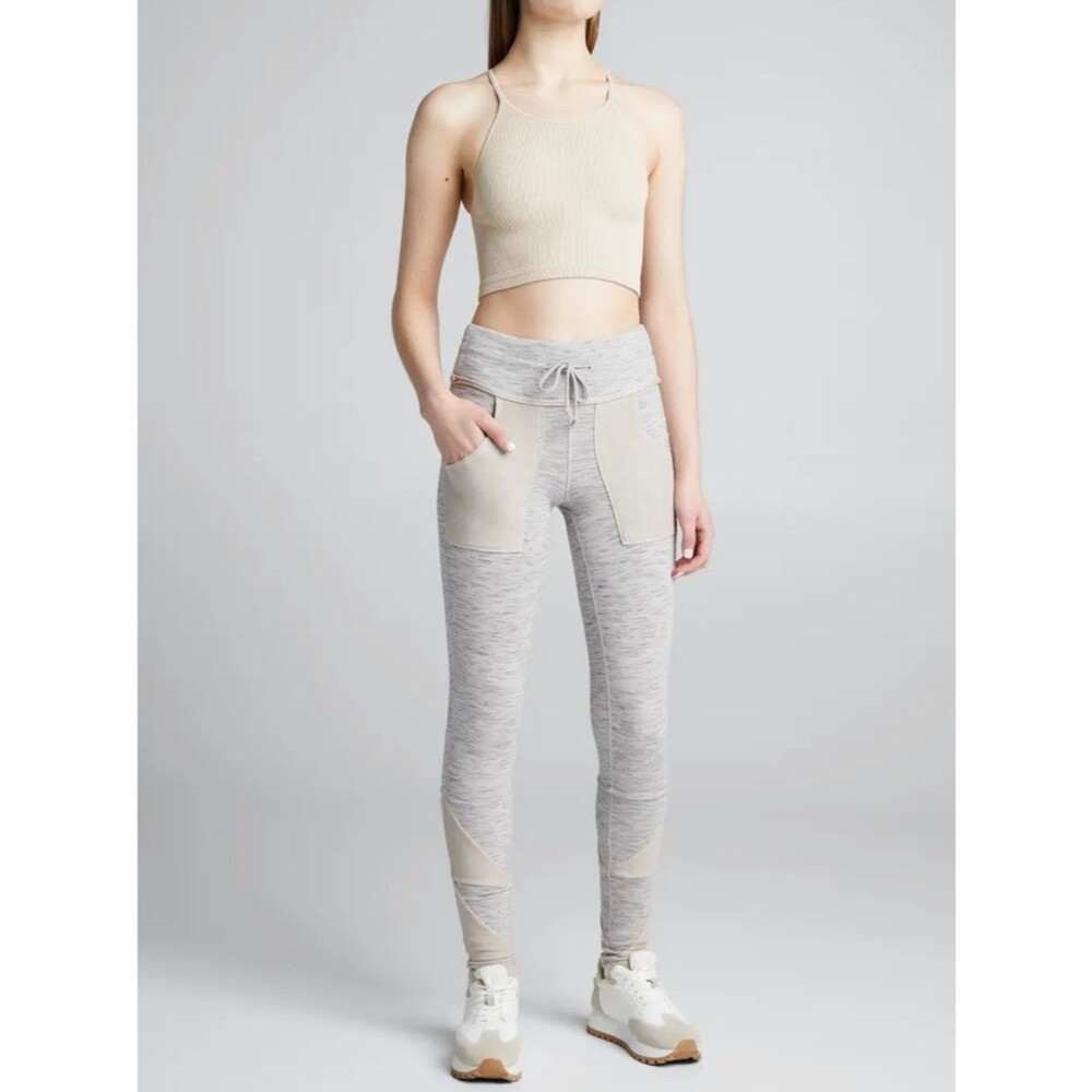 FP Movement Free People Kyoto Leggings Heather Gray Blush Pink XS